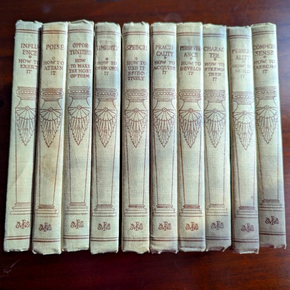 10 Vintage Books - Mental Efficiency Series + 7 Roth Mental Course Booklets 1915